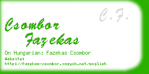 csombor fazekas business card